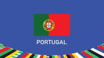 Portugal vlag teams Europese landen 2024 symbool abstract landen Europese Duitsland Amerikaans voetbal logo ontwerp illustratie vector