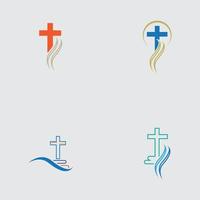 christelijke begraafplaats pictogram vector illustratie ontwerpsjabloon