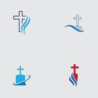 christelijke begraafplaats pictogram vector illustratie ontwerpsjabloon