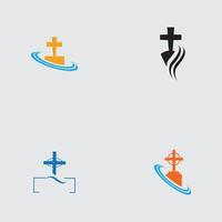 christelijke begraafplaats pictogram vector illustratie ontwerpsjabloon