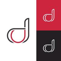 modern elegant b of d eerste brief logo voor kleding, mode, bedrijf, merk, bureau, enz. vector
