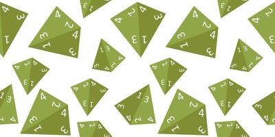 naadloos patroon van veelvlakkig kubussen voor fantasie rpg, bord spellen. illustratie. vector