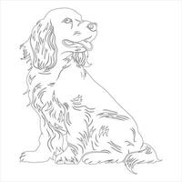 hand- getrokken hond schets illustratie vector