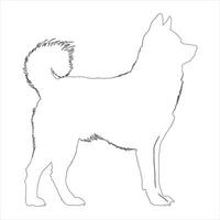 hand- getrokken hond schets illustratie vector