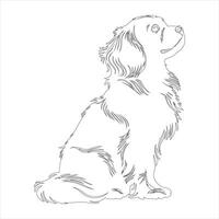 hand- getrokken hond schets illustratie vector