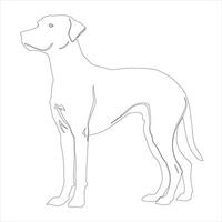 hand- getrokken hond schets illustratie vector