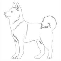 hand- getrokken hond schets illustratie vector