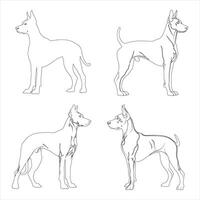 hand- getrokken hond schets illustratie vector