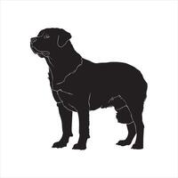 vlak illustratie van hond silhouet vector