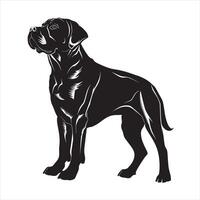 vlak illustratie van hond silhouet vector