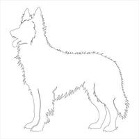 hand- getrokken Duitse herder hond schets illustratie vector