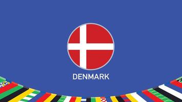 Denemarken embleem vlag teams Europese landen 2024 abstract landen Europese Duitsland Amerikaans voetbal symbool logo ontwerp illustratie vector