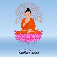 Boeddha purnima, Boeddha jayanti, gelukkig vesak dag sociaal media poster vector