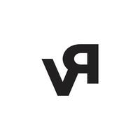 brief vq gekoppeld doopvont logo vector