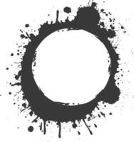 silhouet cirkel koffie bekladden zwart kleur enkel en alleen vector