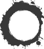 silhouet cirkel koffie bekladden zwart kleur enkel en alleen vector