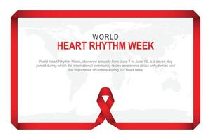 wereld hart ritme week achtergrond. vector