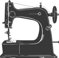 silhouet naaien machine zwart kleur enkel en alleen vector