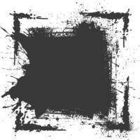 silhouet stencil kader vuil structuur rechthoek grens zwart kleur enkel en alleen vector