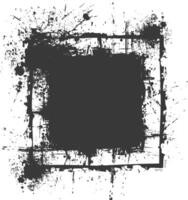 silhouet stencil kader vuil structuur haard grens zwart kleur enkel en alleen vector