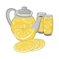 illustratie van citroen sap vector
