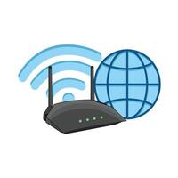 illustratie van Wifi router vector