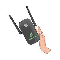 illustratie van Wifi repeater vector