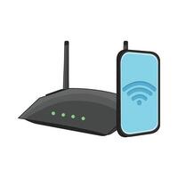 illustratie van Wifi router vector