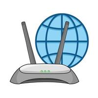 illustratie van Wifi router vector