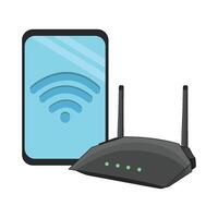 illustratie van Wifi router vector