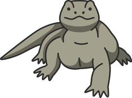 komodovaraan illustratie vector