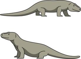 komodovaraan illustratie vector