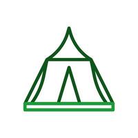 tent icoon duokleur groen leger illustratie. vector