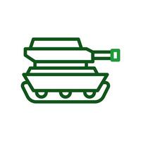 tank icoon duokleur groen leger illustratie. vector