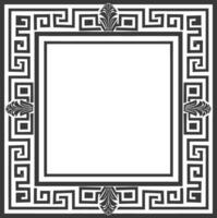 silhouet Grieks plein kader zwart kleur enkel en alleen vector