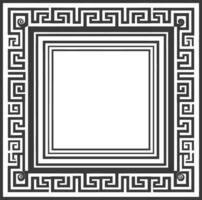 silhouet Grieks plein kader zwart kleur enkel en alleen vector