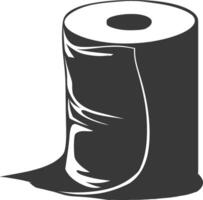 silhouet toilet papier zwart kleur enkel en alleen vector