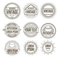 set lineaire retro vintage badges frames labels en logo's vector