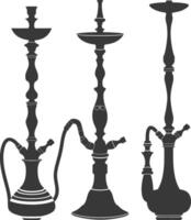 silhouet desarj Turks waterpijpen traditioneel shisha zwart kleur enkel en alleen vector