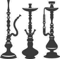 silhouet desarj Turks waterpijpen traditioneel shisha zwart kleur enkel en alleen vector