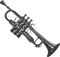 silhouet trompet zwart kleur enkel en alleen vector
