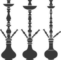 silhouet desarj Turks waterpijpen traditioneel shisha zwart kleur enkel en alleen vector