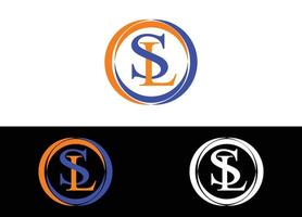 eerste letter sl logo of pictogram ontwerp vector afbeelding sjabloon