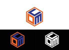 eerste letter ocm logo of pictogram ontwerp vector afbeelding sjabloon