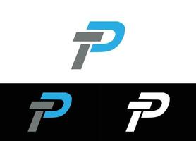 eerste letter p logo of pictogram ontwerp vector afbeelding sjabloon