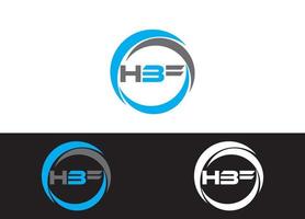 eerste letter hbf logo of pictogram ontwerp vector afbeelding sjabloon