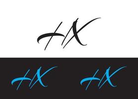 eerste letter hx logo of pictogram ontwerp vector afbeelding sjabloon