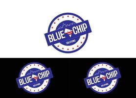 blue chip logo of pictogram ontwerp vector afbeelding sjabloon