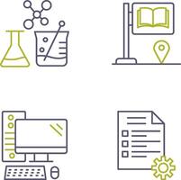 teken bord en chemie icoon vector