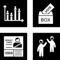 gaan stemmen en kandidaat en diagram icoon vector